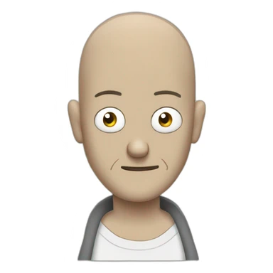 Tattooed bald man style Rick and Morty sticker