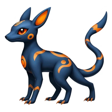 Salandit-Umbreon-Quilava-Fakémon-hybrid-creature (full body)  sticker
