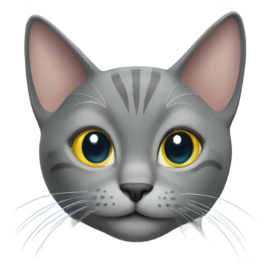Grey cat saying hi sticker