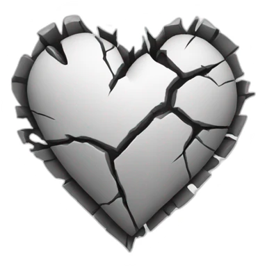 fractured heart sticker