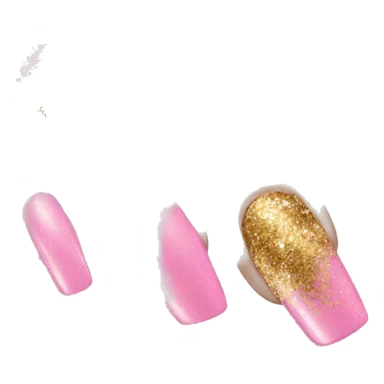 Pink nails and gold sparkle  sticker