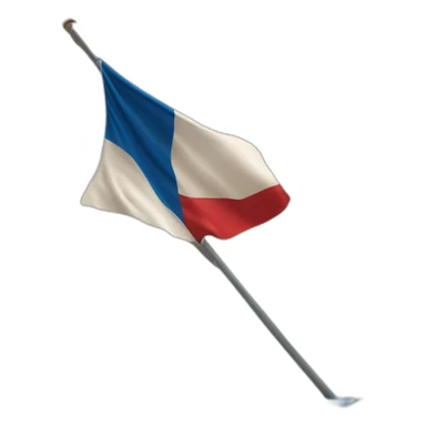 Drapeau avec du bleu en haut du vert en bas et une rou de roulotte rouge au millieu sticker