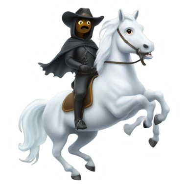 A ghost riding on a horse sticker