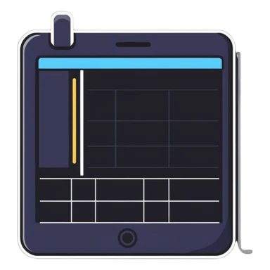 music scheduling app interface sticker