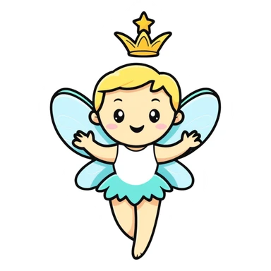 Pink tooth fairy  sticker