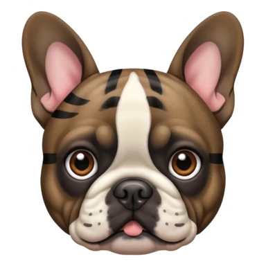 Dark drown Brindle With black stripes French bulldog sticker