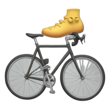 bicycle with human feet sticker