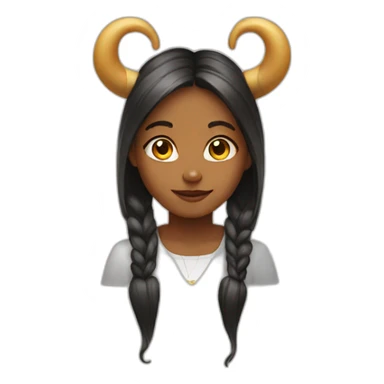 Girl with horns sticker