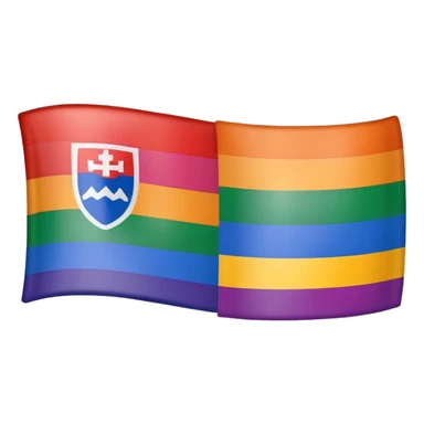 A slovak flag combined with a gay flag sticker