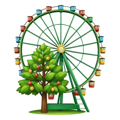 amusement park tree wheel sticker