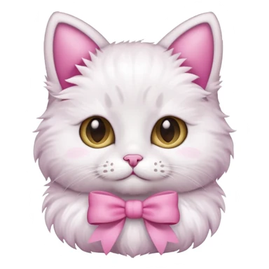 Cute cat with pink bow sticker