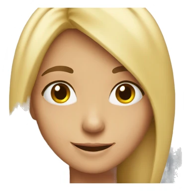 Satisfied girl face sticker