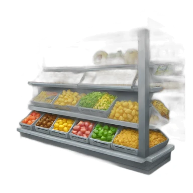 Game-set supermarket structure sticker