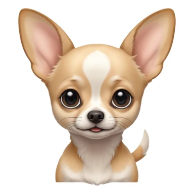 Chihuahua blanco con negro. Grandes orejas super delgado sticker