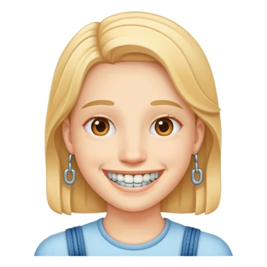 smile with braces sticker