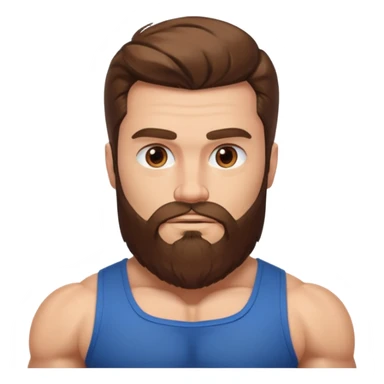 heroic man with beard and long brown hair sticker