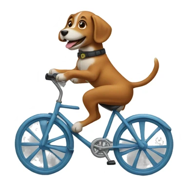 dog riding a bike sticker