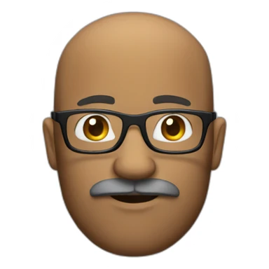 brown-bald-man-with-beard-mustache-glasses sticker
