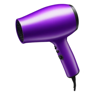 Realistic purple hair dryer isolated  sticker