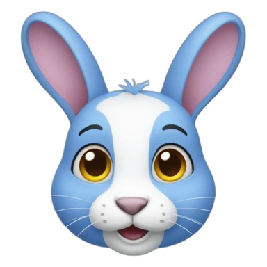 Blue-rabbit sticker
