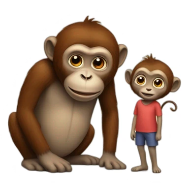 monkey talk with human sticker