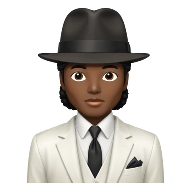An emoji of Michael Jackson not complet body inspired by the suit of smooth criminal sticker