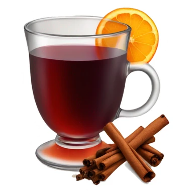 Mulled wine with orange and cinnamon  sticker