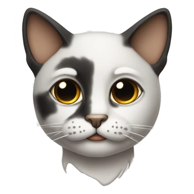 Cat with a black stain in his forehead  sticker