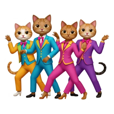 Cats salsa dancing in Miami sticker