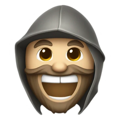 medieval saboteur laughing and escaping, face hidden sticker