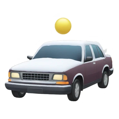 car in snow sticker