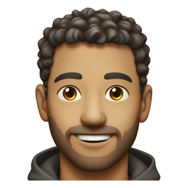 realistic portrait of man smiling and with normal eyes  sticker