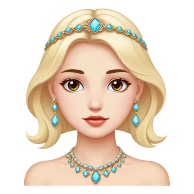 selfie of girl with jewelry sticker