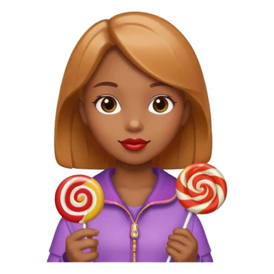 girl made of candy, with accessories from candy sticker