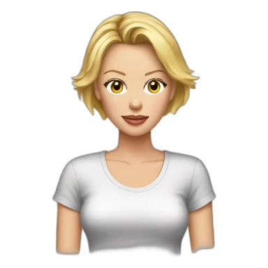 charlize theron wearing t-shirt sticker