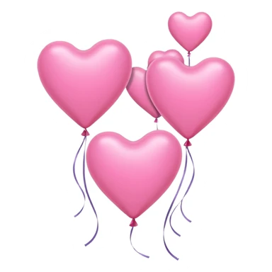 pink heart balloons sticker