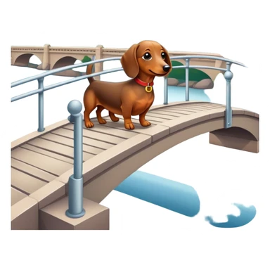 dachshund bridge sticker