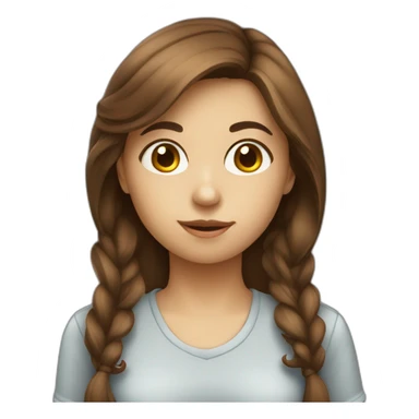 brown haired girl doing math and drinking soda sticker