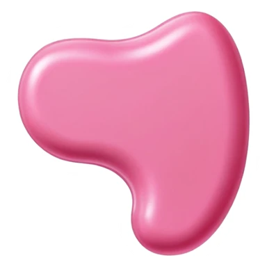 a piece of bright pink bubble gum, chewy candy, pink chewing gum sticker