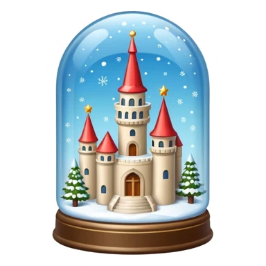snow-globe, tower inside sticker