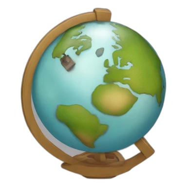 Globe with Jesus in middle sticker