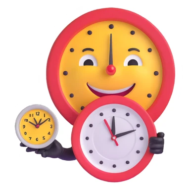 smiling face with a clock and plate, symbolizing healthy intermittent fasting sticker