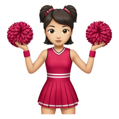 cheer leader dress, asian sticker