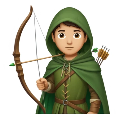 The classic image of a hunter carrying a bow and arrow sticker