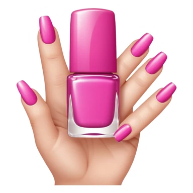 Pink nail polish sticker