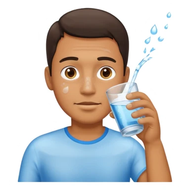 man drinking water  sticker
