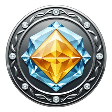 Diamond coin sticker