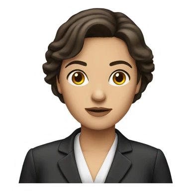Brunette woman standing as a lawyer sticker