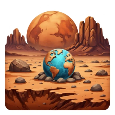 mars planet sticker