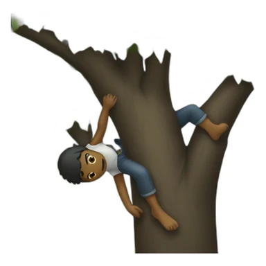 Black people climbing a tree sticker